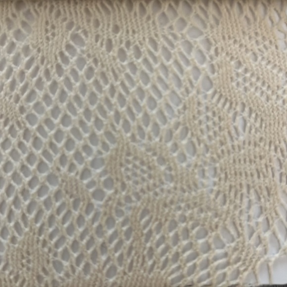 Luxury footless tights with a floral pattern. Ivory - Picture 3 of 4